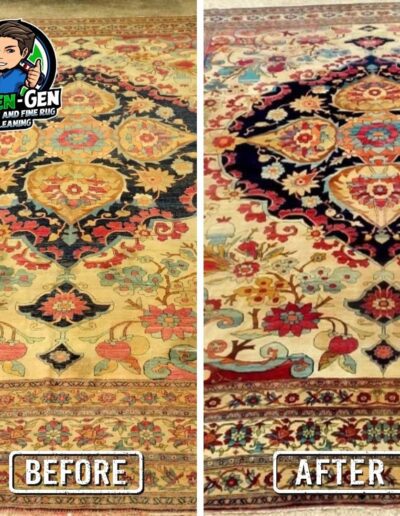 before and after oriental rug cleaning service