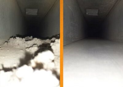 Before and after duct cleaning