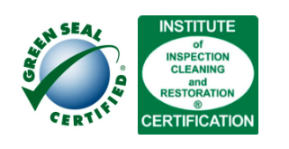 certified with Green Seal and the Institute of inspection cleaning and restoration